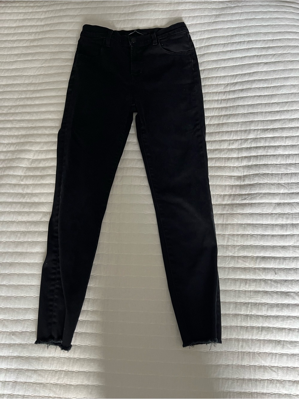 J Brand Black Alana Jeans - Ankle Distressed Hem